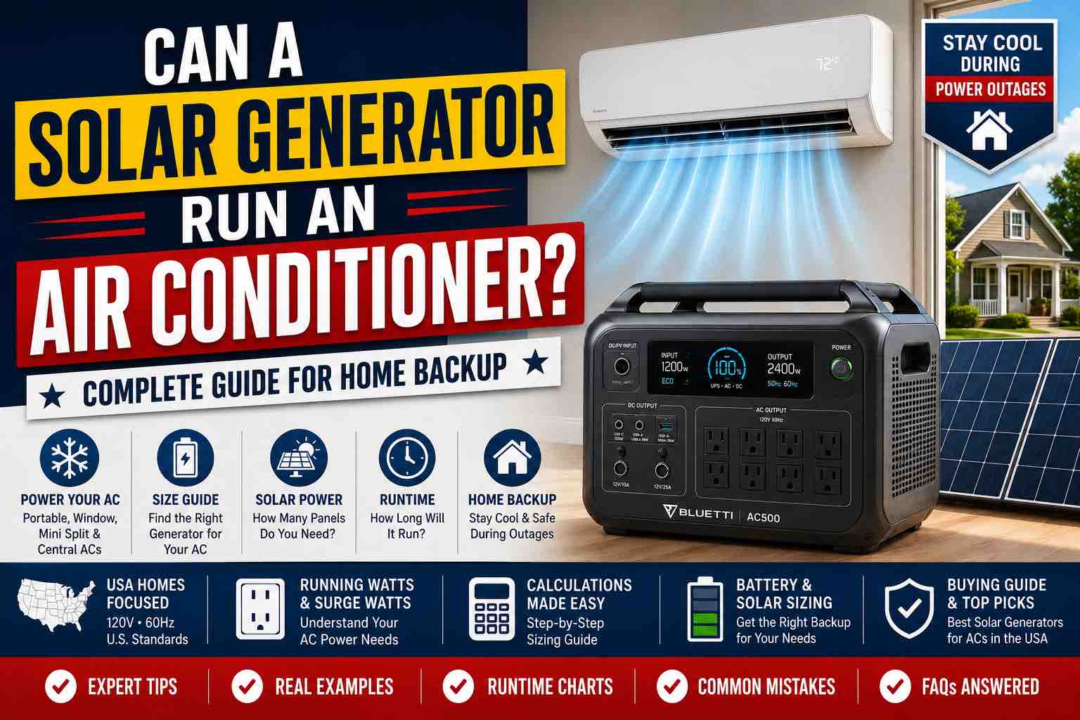 Can Solar generator run Air Conditioner