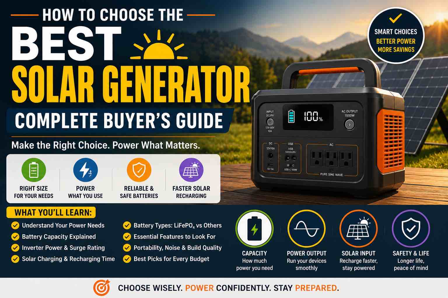 How to choose solar generator