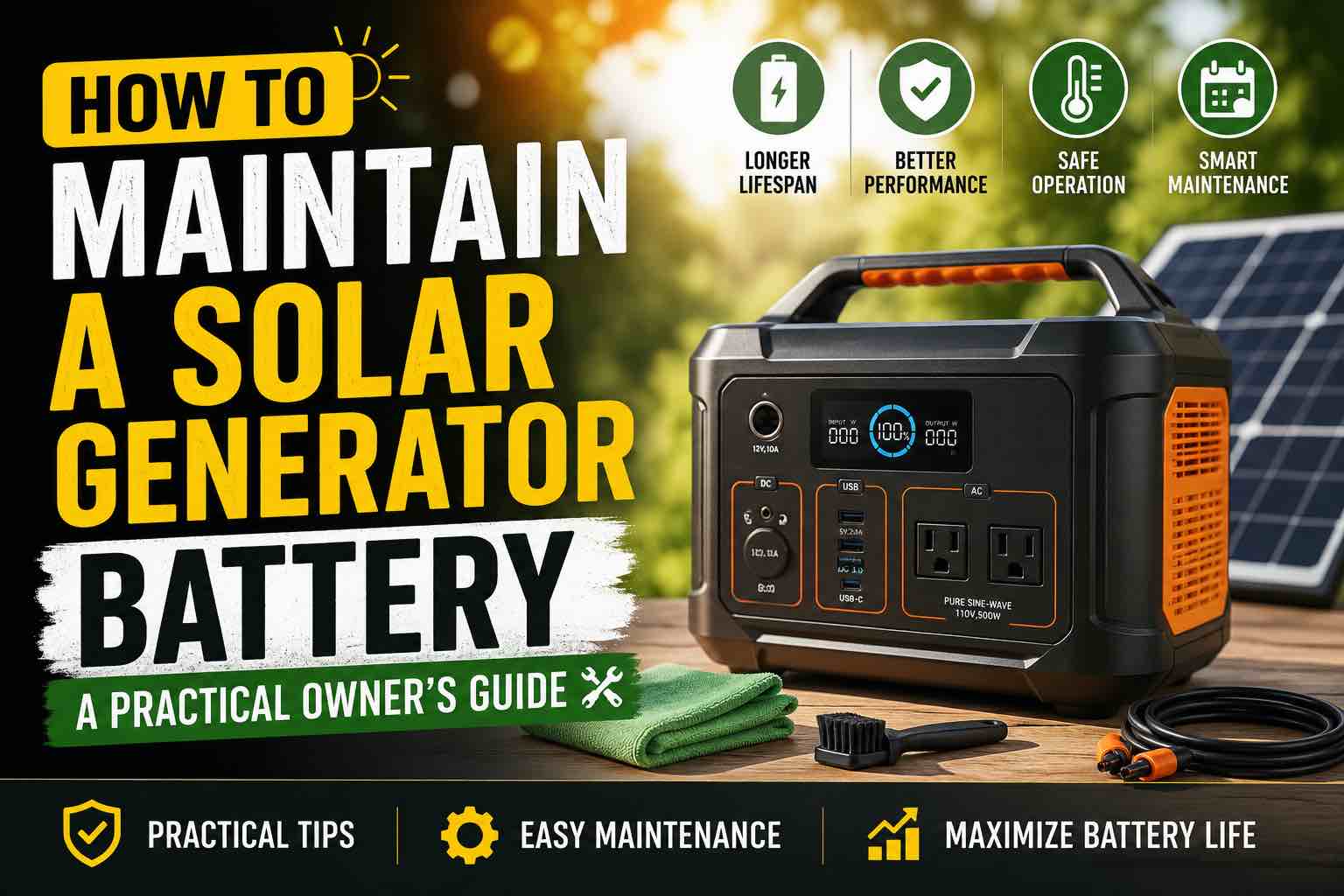 Solar generator Battery maintenance
