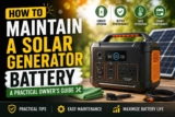 How to Maintain a Solar Generator Battery: A Practical Owner’s Guide