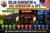 Solar Generator Vs Gas Generator Vs UPS | Comparison Guide